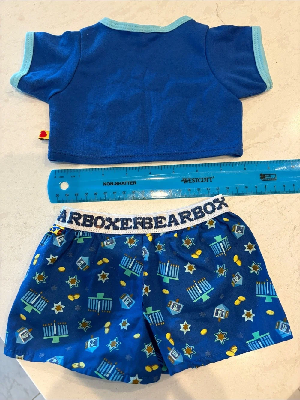 Build-A-Bear Blue Hanukkah Pajama Set